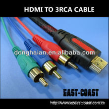 HDMI male to 3rca video audio cable